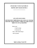 Sáng kiến kinh nghiệm THPT: Góp phần phát triển phẩm chất, năng lực cho học sinh THPT Thanh Chương 3 thông qua một số hoạt động của CLB STEM