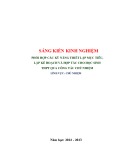 Sáng kiến kinh nghiệm THPT: Phối hợp các kỹ năng thiết lập mục tiêu, lập kế hoạch và hợp tác cho học sinh THPT qua công tác chủ nhiệm