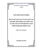 Sáng kiến kinh nghiệm THPT: Rèn luyện năng lực tư duy sáng tạo cho học sinh thông qua phân loại các bài toán về tính khoảng cách trong Hình học không gian