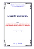 Sáng kiến kinh nghiệm THPT: Một số biện pháp nhằm phát triển năng lực hợp tác cho học sinh thông qua tiết sinh hoạt lớp ở trường THPT