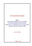 Sáng kiến kinh nghiệm THPT: Một số kinh nghiệm tổ chức các hoạt động Công Đoàn phối hợp với chuyên môn trong quản lý chỉ đạo để nâng cao chất lượng giáo dục ở Trường THPT DTNT Tỉnh Nghệ An