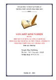 Sáng kiến kinh nghiệm THPT: Thiết kế và sử dụng các công cụ đánh giá trong dạy học nội dung cấu trúc tế bào – Sinh học 10 nhằm phát triển năng lực cho học sinh