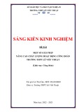 Sáng kiến kinh nghiệm THPT: Một số giải pháp nâng cao chất lượng hoạt động công đoàn Trường THPT Lê Viết Thuật