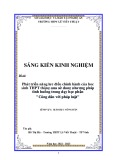 Sáng kiến kinh nghiệm THPT: Phát triển năng lực điều chỉnh hành của học sinh THPT thông qua sử dụng phương pháp tình huống trong dạy học phần Công dân với pháp luật