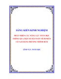 Sáng kiến kinh nghiệm THPT: Phát triển các năng lực toán học thông qua một số bài toán tích phân có vận dụng phương trình hàm