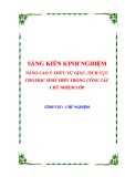 Sáng kiến kinh nghiệm THPT: Nâng cao ý thức tự giác, tích cực cho học sinh THPT trong công tác chủ nhiệm lớp