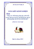 Sáng kiến kinh nghiệm THPT: Nâng cao chất lượng giảng dạy, phát triển tư duy sáng tạo cho học sinh thông qua một số phương pháp tính thể tích khối đa diện