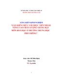 Sáng kiến kinh nghiệm THPT: Gắn kiến thức với thực tiễn nhằm nâng cao chất lượng dạy học môn Hóa học ở trường trung học phổ thông