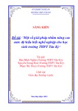 Sáng kiến kinh nghiệm THPT: Một số giải pháp nhằm nâng cao mức độ hiểu biết nghề nghiệp cho học sinh trường THPT Tân Kỳ