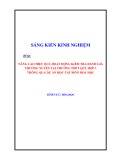 Sáng kiến kinh nghiệm THPT: Nâng cao hiệu quả hoạt động kiểm tra đánh giá thường xuyên tại trường THPT Quỳ Hợp 3 thông qua dự án học tập môn Hóa học