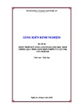 Sáng kiến kinh nghiệm THPT: Phát triển kỹ năng giải toán cho học sinh thông qua tính chất biến thiên và cực trị của hàm số