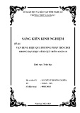 Sáng kiến kinh nghiệm THPT: Vận dụng hiệu quả phương pháp trò chơi trong dạy học tích cực môn Toán 10