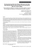 Sử dụng phương pháp toán thống kê đánh giá và dự đoán chất lượng để nâng cao hiệu quả quản lý các chương trình giáo dục chuyên nghiệp
