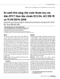 So sánh khả năng chịu xoắn thuần túy của dầm BTCT theo tiêu chuẩn EC2-04, ACI 318-19 và TCVN 5574-2018