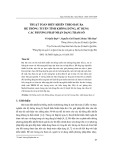 Thuật toán điều khiển theo đầu ra hệ thống tuyến tính không dừng, sử dụng các phương pháp nhận dạng tham số