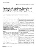 Nghiên cứu tính toán khung thép có liên kết nửa cứng theo mô hình của Kishi - Chen