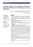 Mối liên quan giữa tỷ số non-HDL-Cholesterol và HDL- Cholesterol với mức độ nặng của bệnh động mạch vành