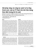 Giải pháp nâng cao năng lực quản lý hạ tầng thoát nước mặt tại TP Rạch Giá tỉnh Kiên Giang theo định hướng đô thị xanh