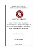 Luận văn Thạc sĩ Tài chính ngân hàng: Hoàn thiện mô hình chấm điểm tín dụng khách hàng doanh nghiệp tại Ngân hàng Nông nghiệp và Phát triển nông thôn Việt Nam (Agribank)