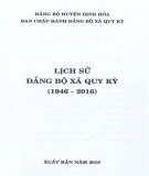 Ebook Lịch sử Đảng bộ xã Quy Kỳ (1946-2016): Phần 1