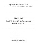 Ebook Lịch sử Đảng bộ xã Bảo Linh (1946-2016): Phần 2