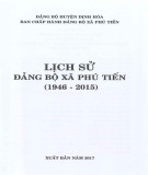 Ebook Lịch sử Đảng bộ xã Phú Tiến (1946-2015): Phần 1