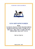 Sáng kiến kinh nghiệm THPT: Vận dụng thang tư duy Bloom trong đánh giá kĩ năng nói và nghe ở các tiết dạy - học nói và nghe chương trình GDPT 2018, Ngữ văn 10