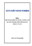 Sáng kiến kinh nghiệm THPT: Một số giải pháp xây dựng văn hóa làm du lịch cho học sinh trên địa bàn Thị xã Cửa Lò