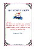 Sáng kiến kinh nghiệm THPT: Phát triển cho học sinh khả năng vận dụng kiến thức Vật lí thông qua trải nghiệm tự thiết kế các sản phẩm sau khi học chủ đề Động lượng