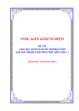 Sáng kiến kinh nghiệm THPT: Giáo dục kĩ năng Bảo vệ môi trường cho học sinh lớp chủ nhiệm ở trường THPT Diễn Châu 2