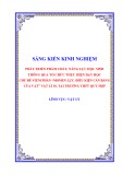 Sáng kiến kinh nghiệm THPT: Phát triển phẩm chất, năng lực học sinh thông qua tổ chức thực hiện dạy học chủ đề STEM phần Momen Lực. Điều kiện cân bằng của vật Vật Lí 10, tại trường THPT Quỳ Hợp