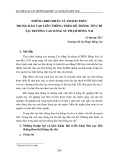 Những khó khăn và thách thức trong đào tạo liên thông theo hệ thống tín chỉ tại trường Cao đẳng Sư phạm Đồng Nai