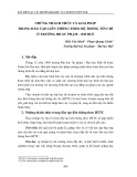 Những thách thức và giải pháp trong đào tạo liên thông theo hệ thống tín chỉ ở trường ĐH Sư phạm – ĐH Huế