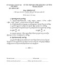 Đề thi học sinh giỏi cấp tỉnh khối THCS môn Khmer ngữ năm 2022-2023 - Sở GD&ĐT Sóc Trăng