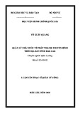 Tóm tắt Luận văn Thạc sĩ Quản lý công: Quản lý nhà nước về phát thanh, truyền hình trên địa bàn tỉnh Đắk Lắk