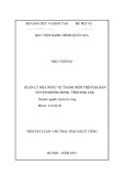 Tóm tắt Luận văn Thạc sĩ Quản lý công: Quản lý nhà nước về thanh niên trên địa bàn huyện Krông Bông, tỉnh Đắk Lắk