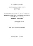 Tóm tắt Luận án Tiến sĩ Kinh tế: Phát triển thang đo Văn hóa truyền thống và kiểm định ảnh hưởng của nó đến phản ứng của người tiêu dùng bán lẻ tại Thành phố Hồ Chí Minh