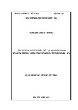 Luận văn Thạc sĩ Quản lý công: Chất lượng nguồn nhân lực tại Cục Đối ngoại, Bộ Quốc phòng, nước Cộng hòa dân chủ nhân dân Lào