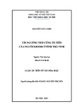 Luận án Tiến sĩ Văn hóa học: Tín ngưỡng thờ cúng tổ tiên của người Khmer ở Trà Vinh