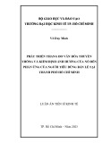 Luận án Tiến sĩ Kinh tế: Phát triển thang đo Văn hóa truyền thống và kiểm định ảnh hưởng của nó đến phản ứng của người tiêu dùng bán lẻ tại Thành phố Hồ Chí Minh