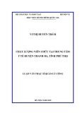 Luận văn Thạc sĩ Quản lý công: Chất lượng viên chức tại Trung tâm y tế huyện Thanh Ba, tỉnh Phú Thọ