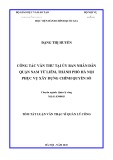 Tóm tắt Luận văn Thạc sĩ Quản lý công: Công tác văn thư tại UBND quận Nam Từ Liêm, Thành phố Hà Nội phục vụ xây dựng chính quyền số