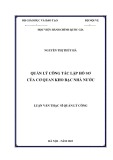 Luận văn Thạc sĩ Quản lý công: Quản lý công tác lập hồ sơ của cơ quan Kho bạc Nhà nước
