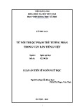 Luận án Tiến sĩ Ngôn ngữ học: Từ nối thuộc phạm trù tương phản trong văn bản tiếng Việt