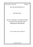 Luận văn Thạc sĩ Quản lý kinh tế: Quản lý vốn đầu tư xây dựng cơ bản từ nguồn ngân sách nhà nước trên địa bàn tỉnh Yên Bái