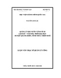 Luận văn Thạc sĩ Quản lý công: Quản lý nhà nước về di tích lịch sử - văn hóa trên địa bàn huyện Quảng Điền, tỉnh Thừa Thiên Huế