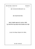Luận văn Thạc sĩ Quản lý công: Phát triển đội ngũ giảng viên tại Trường Đại học Bách khoa Hà Nội