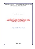 Luận án Tiến sĩ Kỹ thuật: Nghiên cứu tác động của các loại nguồn xả thải đến chất lượng nước mặt vùng Bán đảo Cà Mau