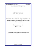 Tóm tắt Luận văn Thạc sĩ Quản lý công: Bồi dưỡng công chức các cơ quan chuyên môn thuộc Ủy ban nhân dân thành phố Cao Bằng, tỉnh Cao Bằng