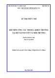 Tóm tắt Luận văn Thạc sĩ Quản lý công: Đổi mới công tác thi đua khen thưởng tại Bộ Tài nguyên và Môi trường